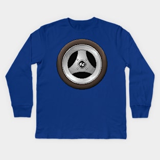 Pixelart 3 Spoke Wheel Kids Long Sleeve T-Shirt